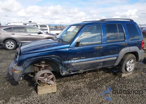 2002 Jeep Liberty Sport из США, поврежденный, VIN 1J4GL48K72W122142